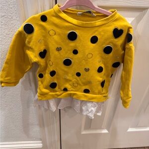 Mayoral Yellow Polka Dot Kids Top size 2